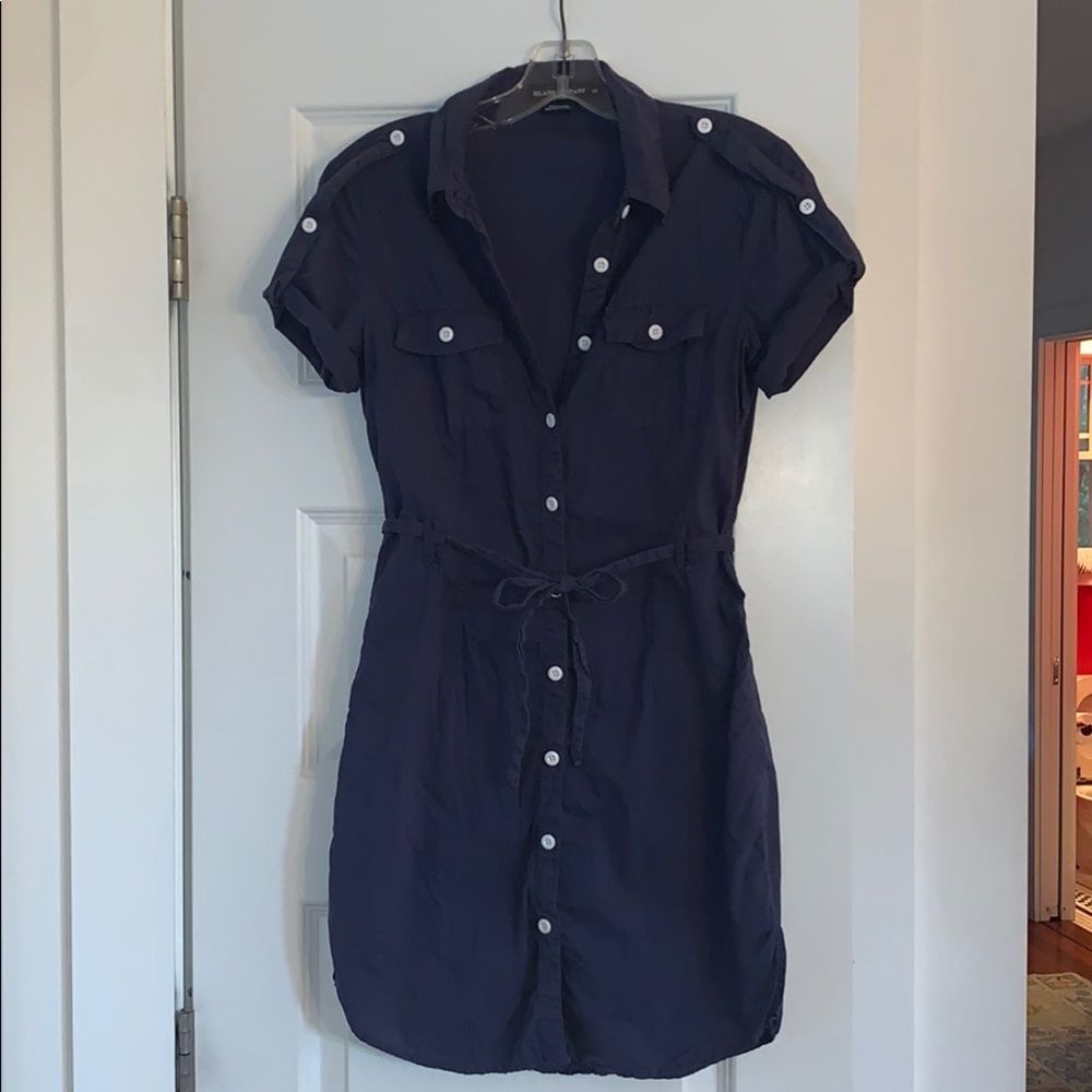 Island company shirt dress navy blue XS